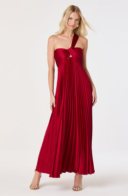 ASTR the Label | Rasya One-Shoulder Pleated Maxi Dress in Periwinkle | Size XL | ASTR The Label (US)