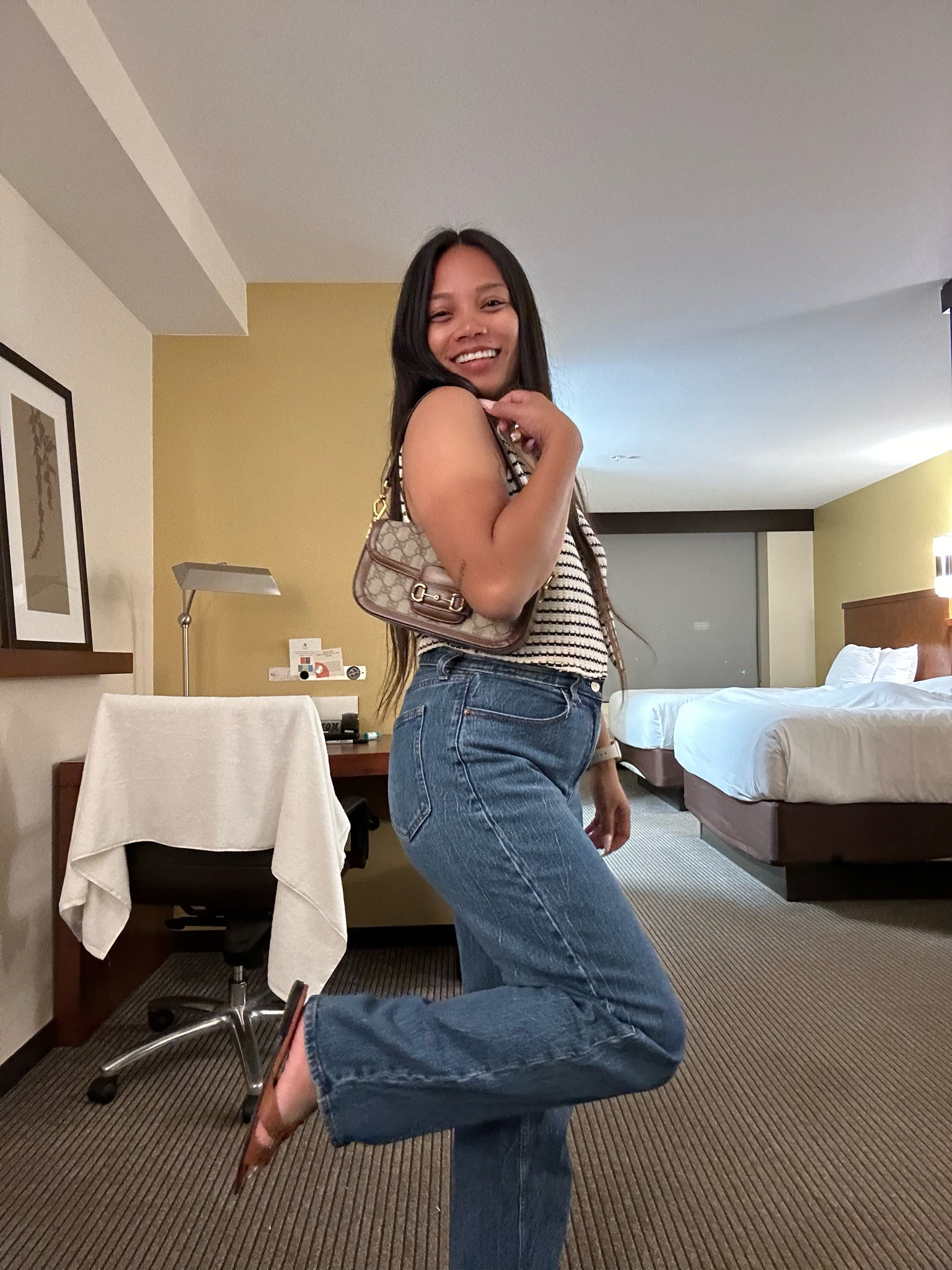 Dinner with coworkers 💫 wore my vest top (M), jeans (29R), and sandals (7) 

#LTKSaleAlert #LTKMidsize #LTKShoeCrush