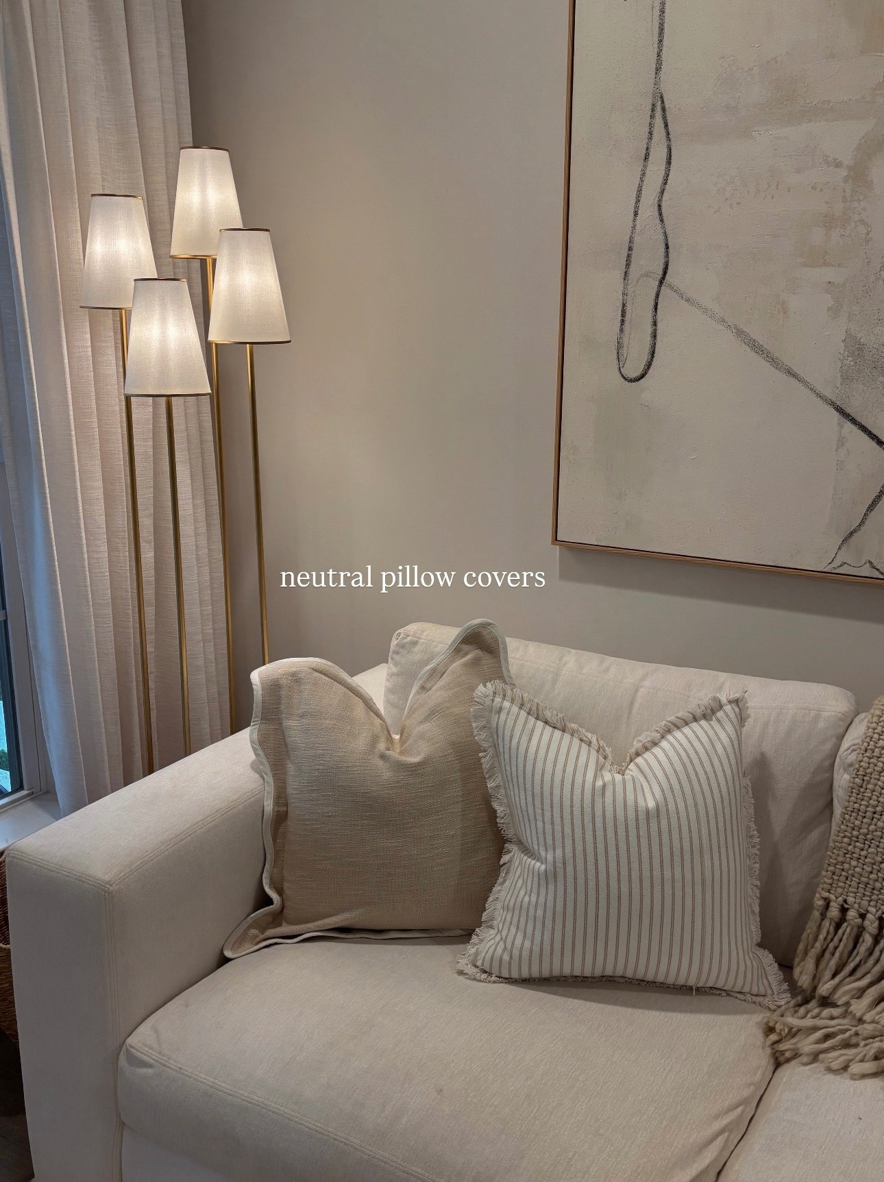 Neutral pillow covers I love from Amazon 🫶🏼 mine are 20x20 and inserts are 22x22! 

#LTKFindsUnder50 #LTKHome #LTKStyleTip