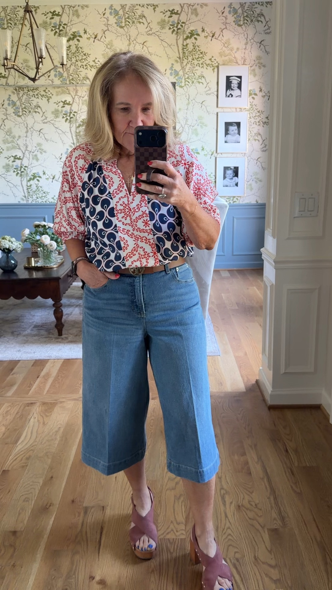 Spanx culottes size medium petite 
Top size medium 15% off with code NANETTE15
Walmart clogs 

#LTKPetite #LTKootd #LTKOver40