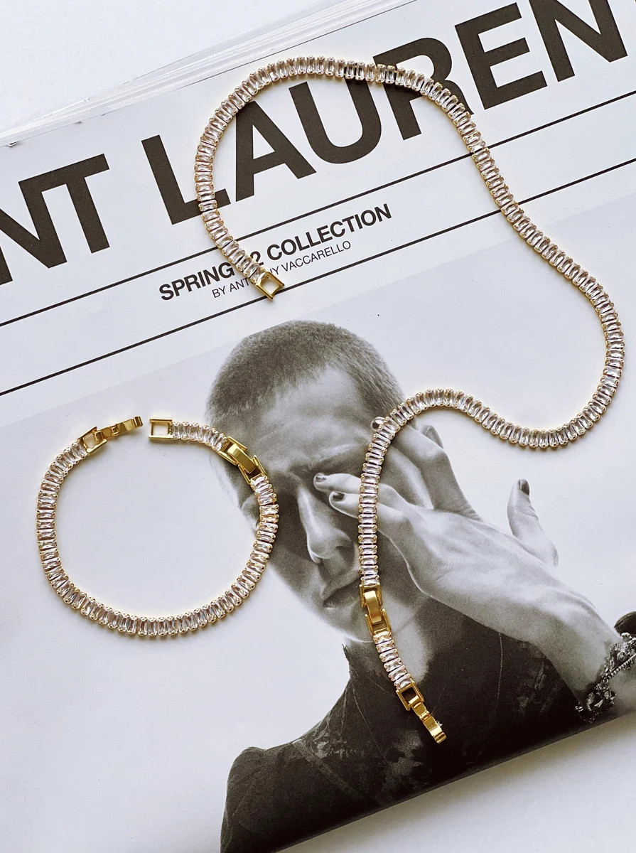 TALIA TENNIS BRACELET (WATERPROOF & 18K GOLD PLATED) | raëliv