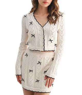 All in Favor Long Sleeve Bow Cardigan | Dillard's | Dillard's