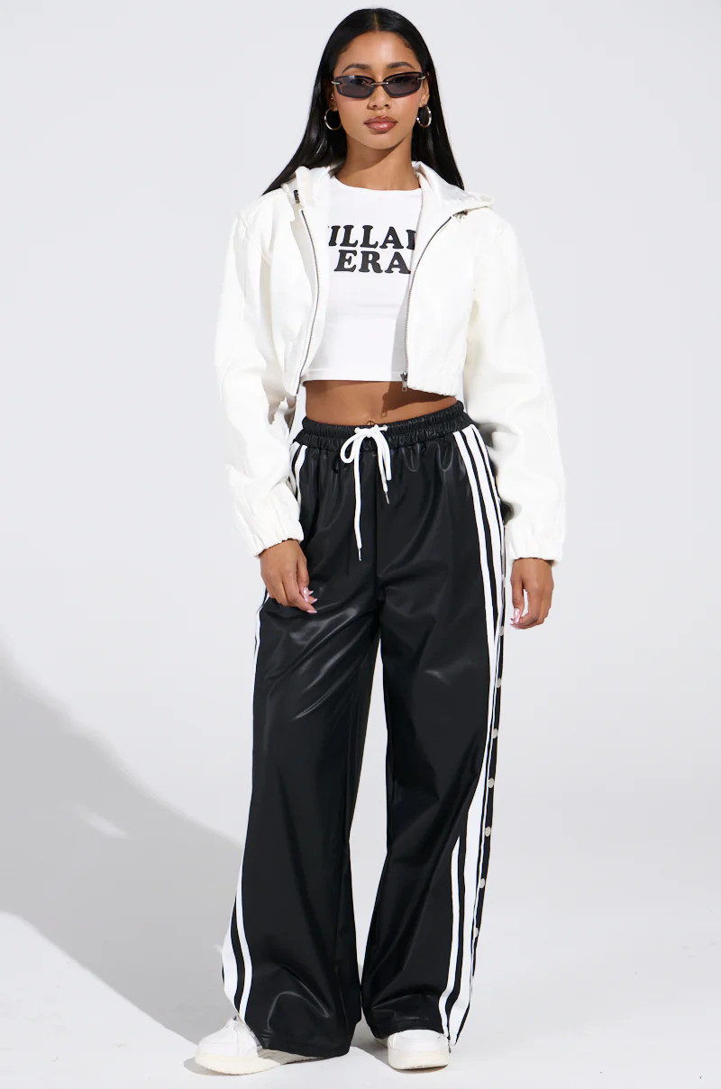 BELLERS PU TRACK PANT IN BLACK | AKIRA