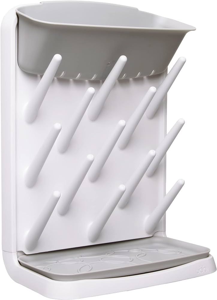 Ubbi Vertical Baby Bottle Drying Rack, Countertop Drying Rack Baby Accessory, Gray | Amazon (US)