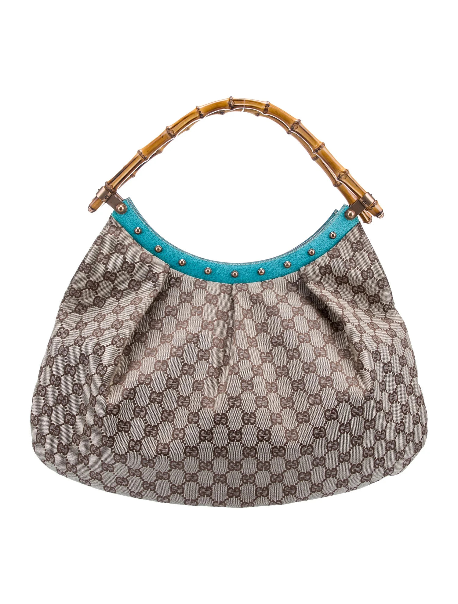 GG Canvas Bamboo Hobo | The RealReal