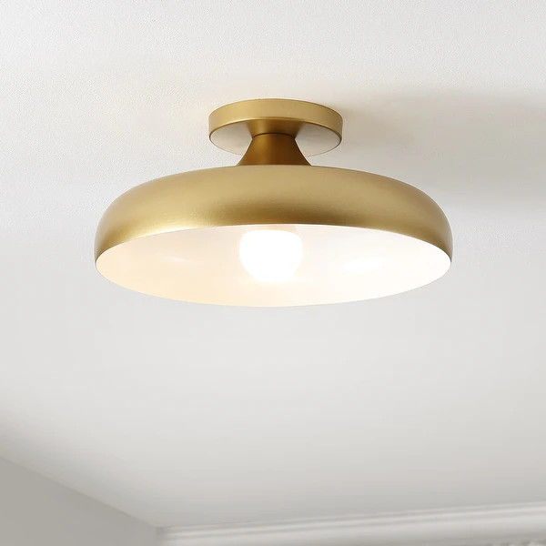 SAFAVIEH Lighting Willet Flush Mount - 13" W x 13" D x 6" H | Bed Bath & Beyond