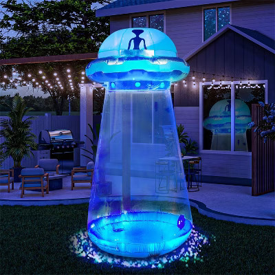 Joyfy 9 FT Tall Halloween Inflatable Outdoor Decoration, Inflatable UFO with Built-in LEDs for Ha... | Target