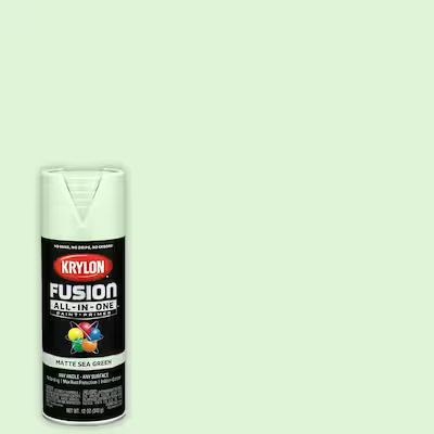 Krylon FUSION ALL-IN-ONE Matte Sea Green Spray Paint and Primer In One (NET WT. 12-oz) Lowes.com | Lowe's