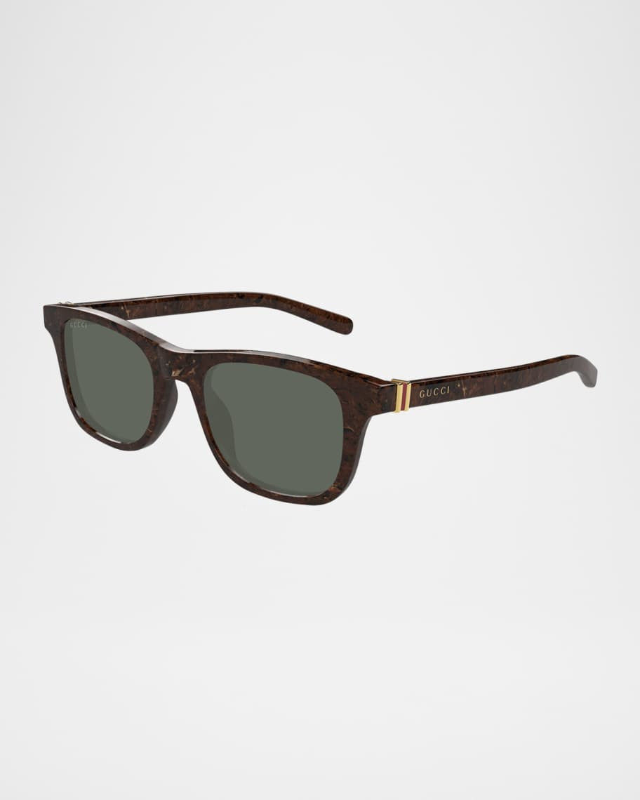 Men's Patterned Acetate Sunglasses | Neiman Marcus