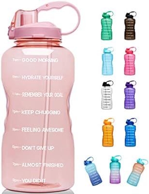 Giotto Large 1 Gallon/128oz (When Full) Motivational Water Bottle with Time Marker & Straw, Leakp... | Amazon (US)