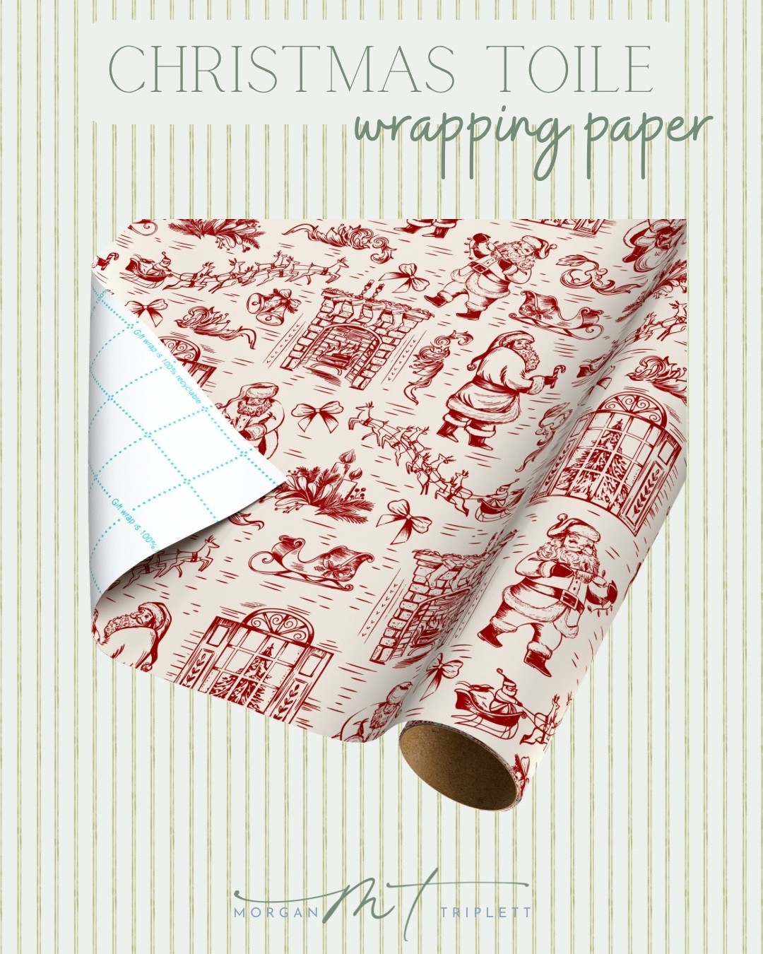 Christmas toile wrapping paper for only $6! 

#LTKSeasonal #LTKHoliday