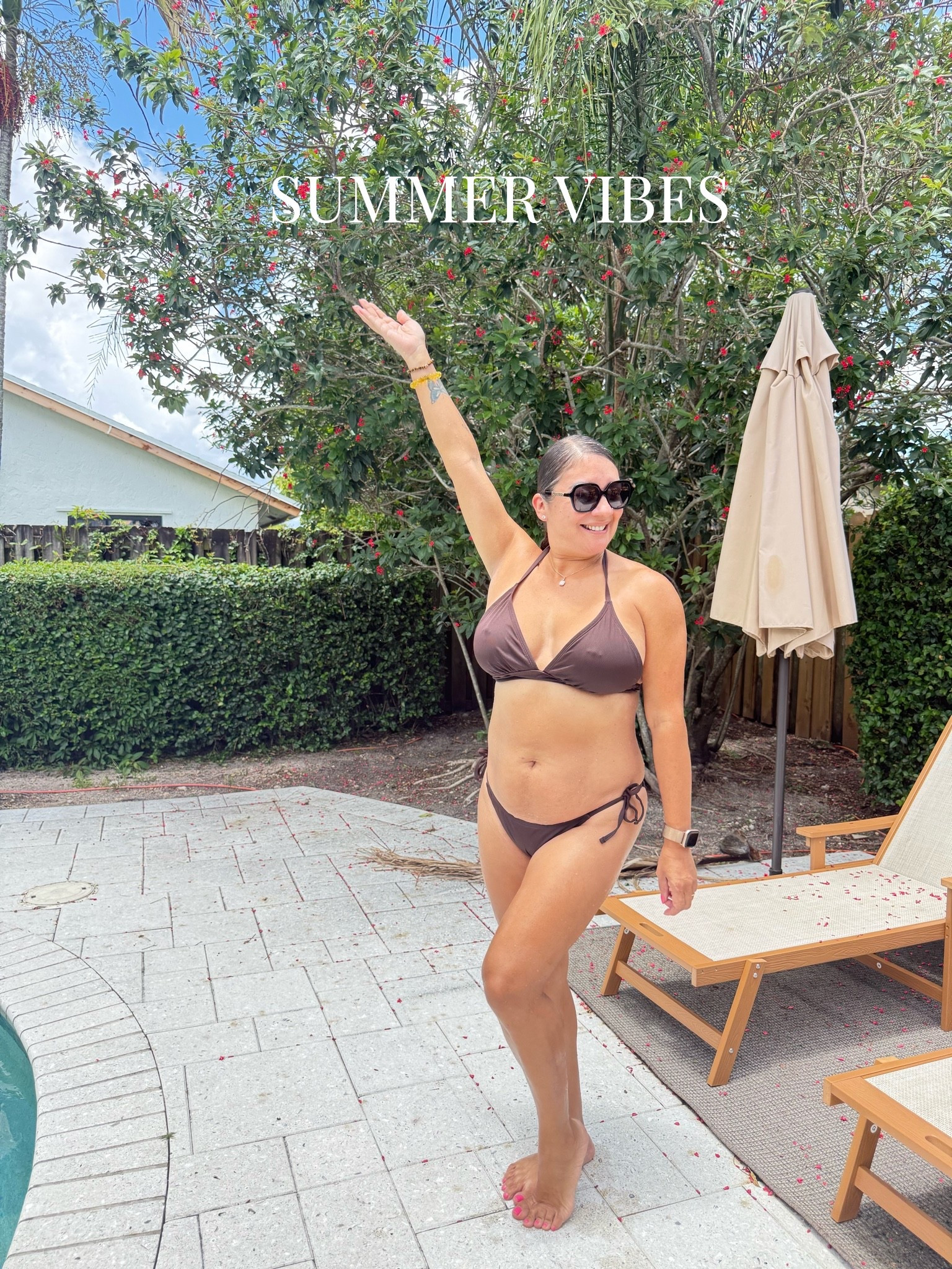 Wearing this gorgeous bathing suit from @Target 
Lounge chairs and Pool Umbrella from @amazon

#summeroutfit #womenover40

#LTKootd #LTKTravel #LTKSwim