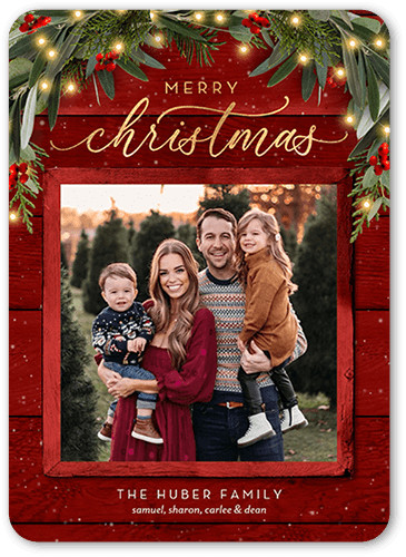 Wreath Topped Holiday Card | Shutterfly