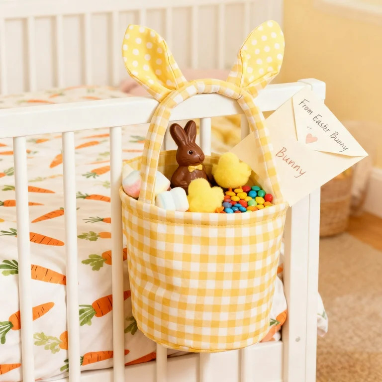 Kbndieu Easter Basket, Easter Egg Hunt Bunny Baskets for Kids Boys Girls, Easter Buckets with Cut... | Walmart (US)