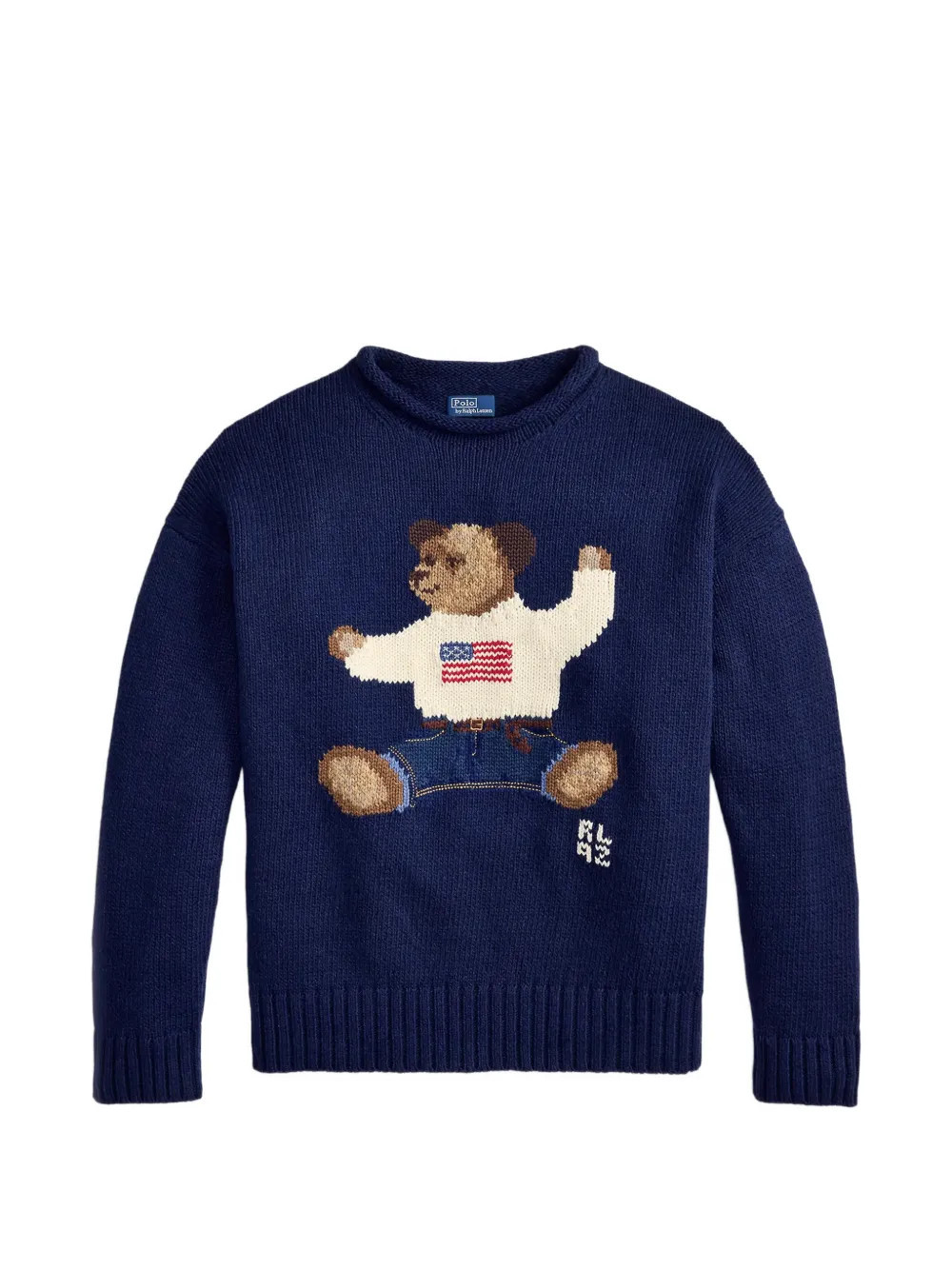 Polo Ralph Lauren Polo Bear rollneck sweater - Blue | Farfetch Global