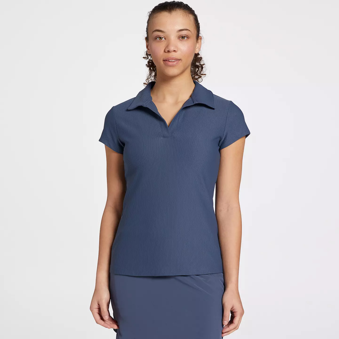CALIA Women's Ribbed Johnny Collar Golf Polo | Golf Galaxy