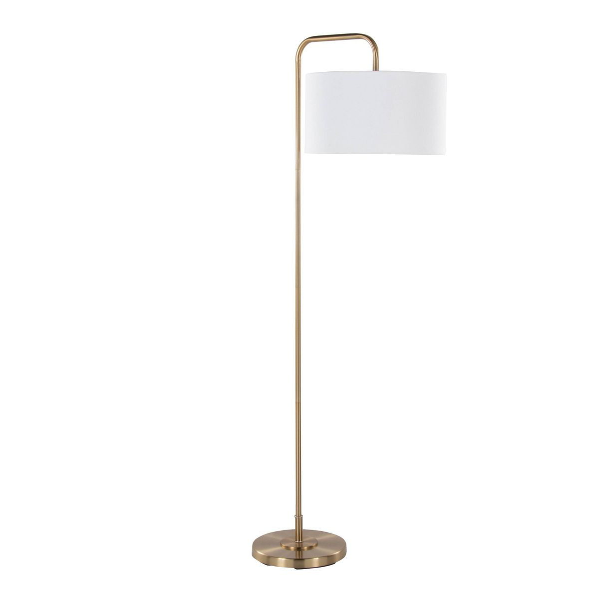LumiSource Puck 63.75" Contemporary Metal Floor Lamp in Gold Metal from Grandview Gallery: Arc De... | Target