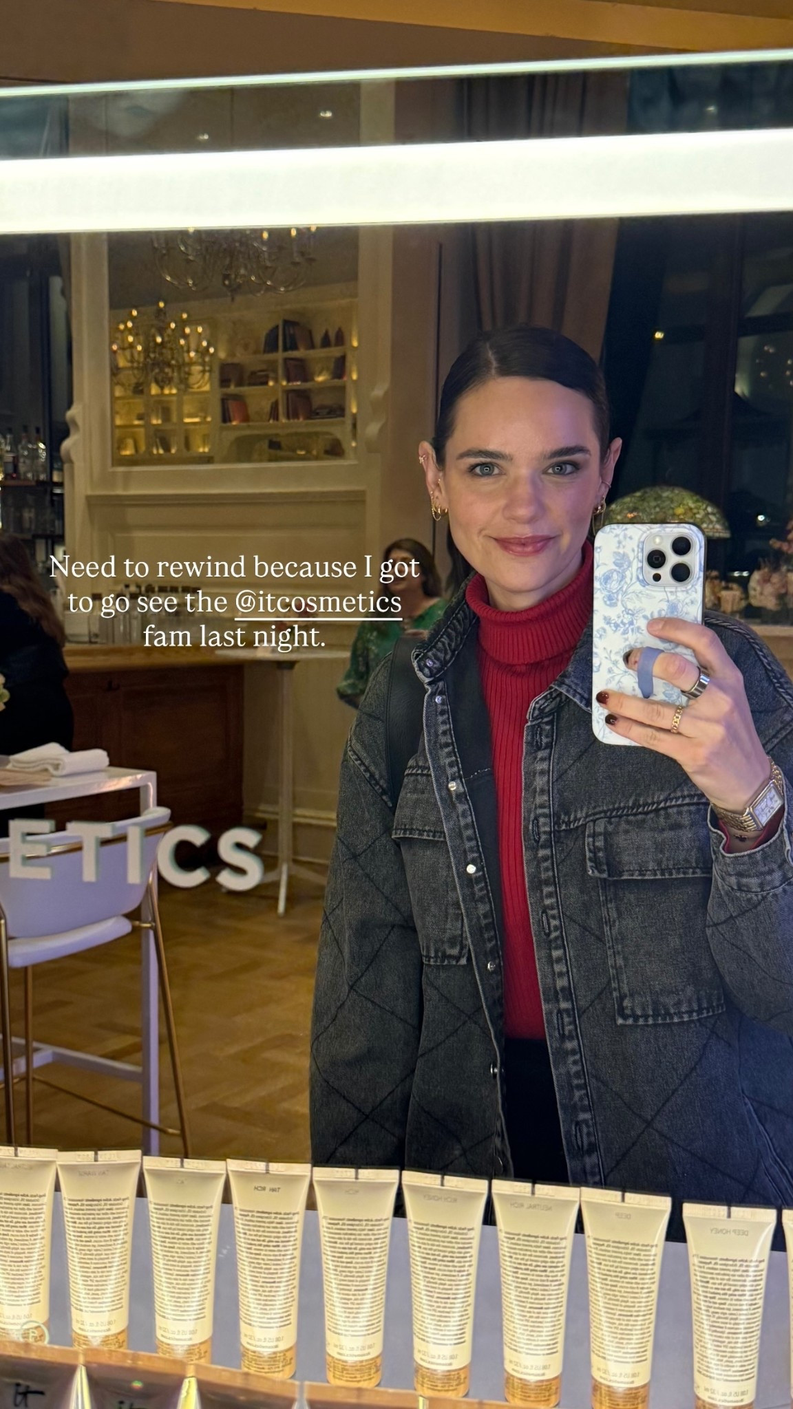 Need to rewind because I got to go see the @itcosmetics fam last night.