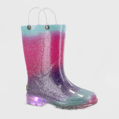 Toddler Girls' Western Chief Ansley Light-Up Rain Boots - Pink | Target