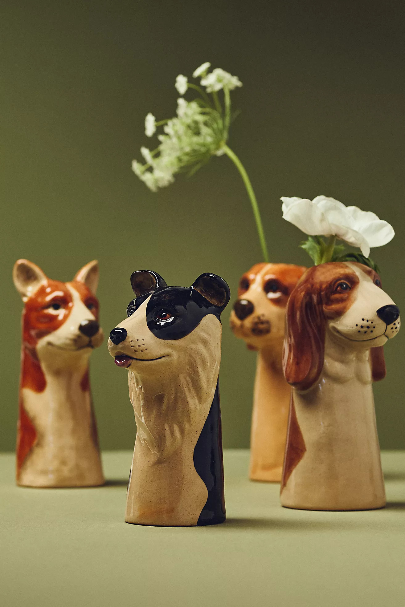 Stoneware Dog Vase | Anthropologie (US)
