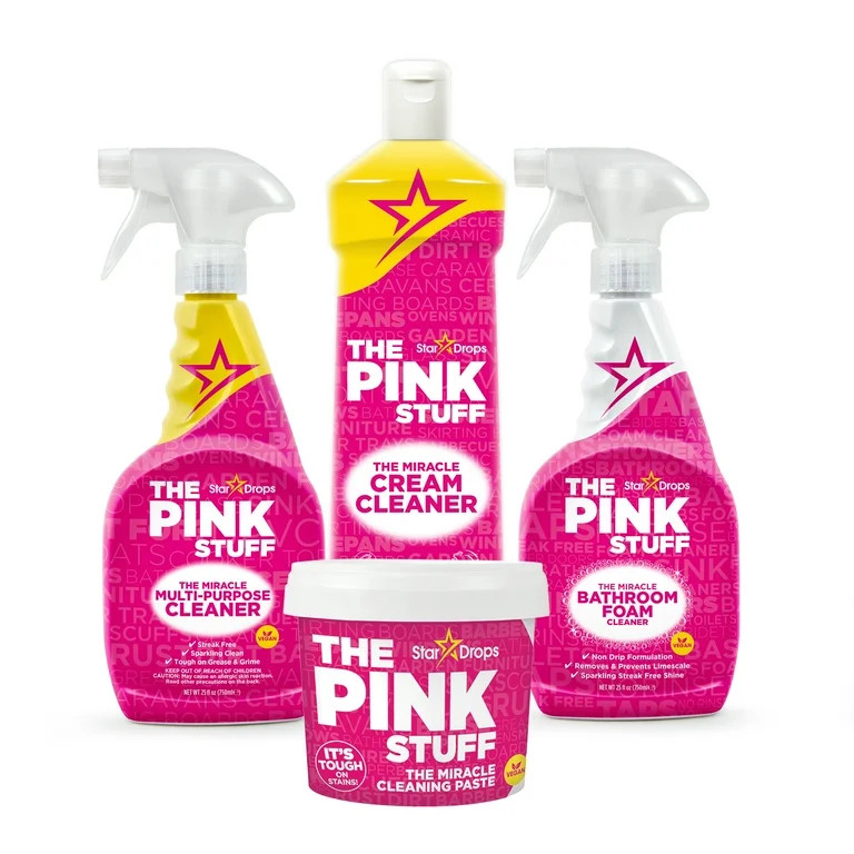 The Pink Stuff - Ultimate Bundle (1 Cleaning Paste, 1 Multi-Purpose Spray, 1 Cream Cleaner, 1 Bat... | Walmart (US)