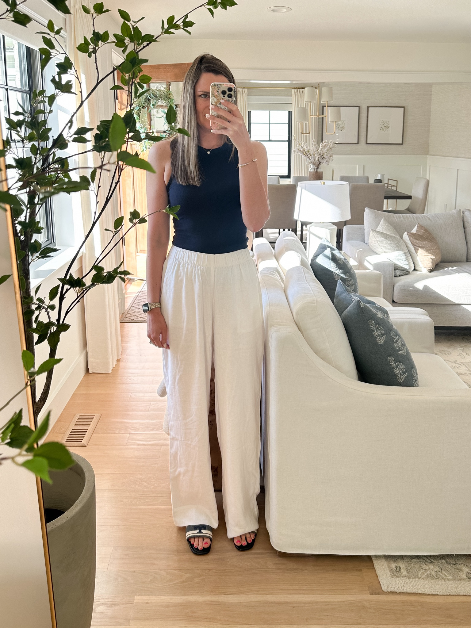 Linen pants, white wide leg linen pants, summer outfit, Abercrombie, navy slides, what to wear, women’s spring outfit idea 

#LTKstyletip #LTKsalealert #LTKSeasonal