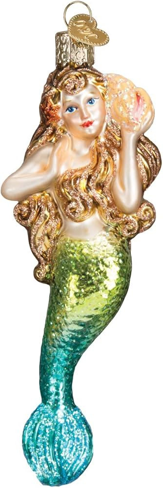 Old World Christmas Mermaid Glass Blown Ornament for Christmas Tree, Handcrafted Holiday Decorati... | Amazon (US)