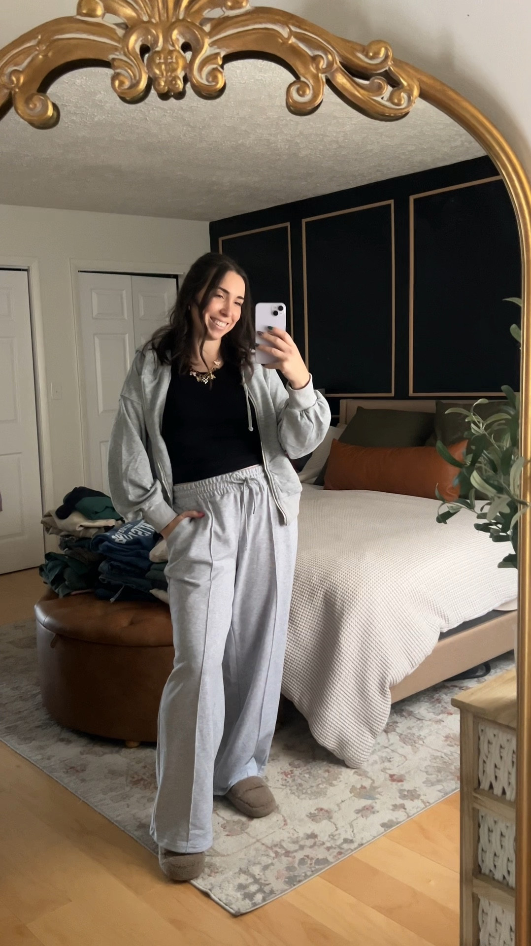 Comfy cozy wide leg sweatpants under $30! Zip up hoodie sweatshirt under $15

Sweat set sold separately. Gray super comfy lounge outfit, Sunday afternoon comfies 🩶

Perfect for lounging + comfy travel outfit 

#LTKMostLoved #LTKFindsUnder50 #LTKStyleTip