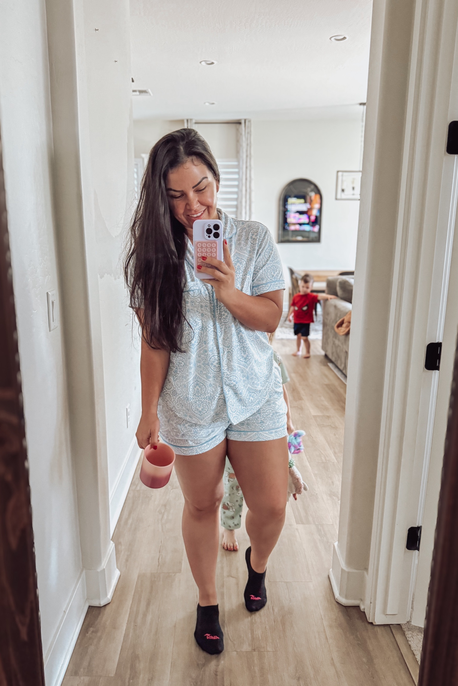 Pajama sets are life 💅🏼🪩

#LTKMidsize #LTKHome