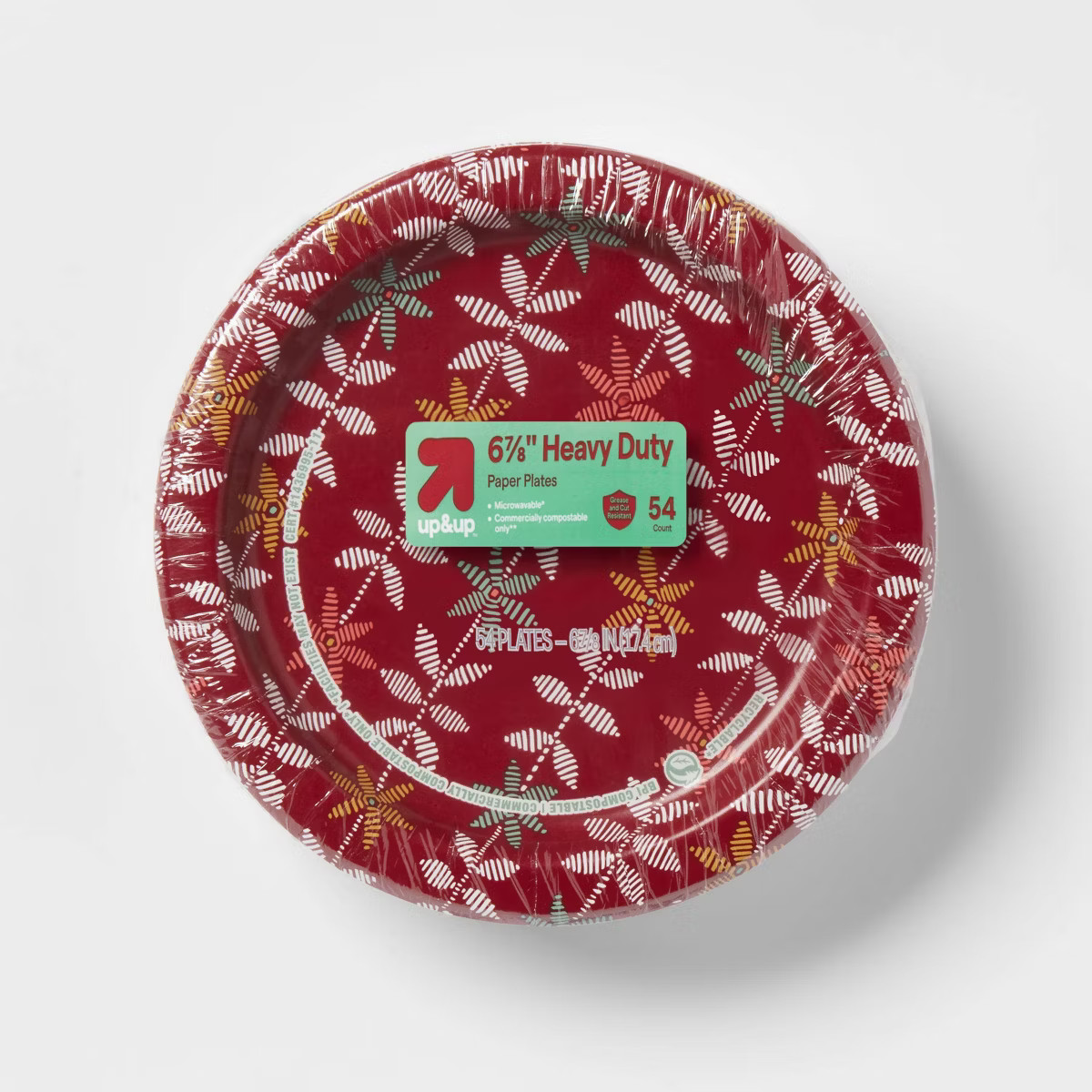Holiday Disposable Dinnerware Plates 7" - Stitched Floral - 54ct - up&up™ | Target