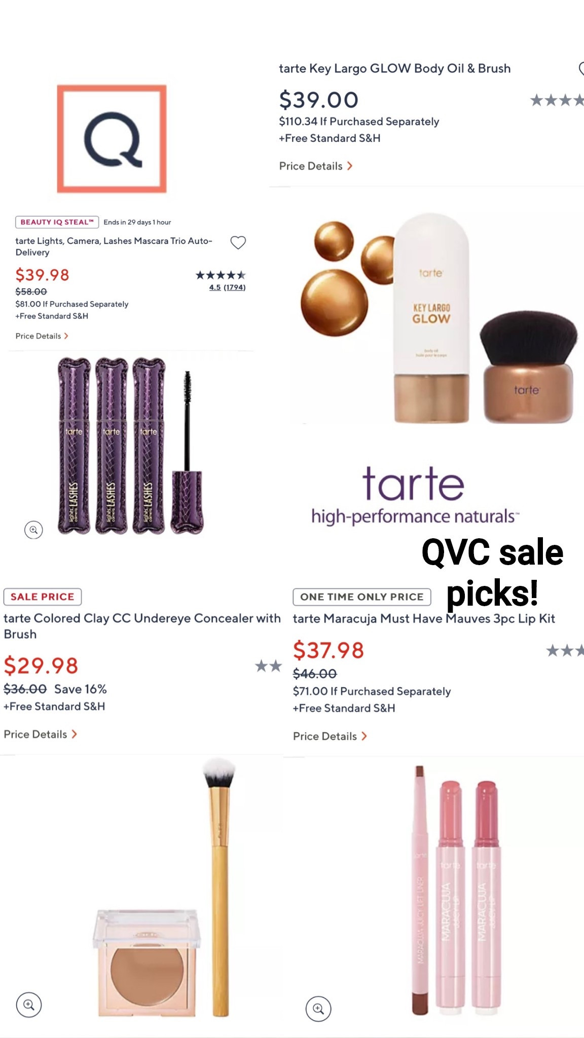 Tarte sale picks sold at QVC! Free shipping tonight too 
#ltksalealert #ltkbeauty

#LTKFindsUnder50 #LTKStyleTip #LTKSpringSale