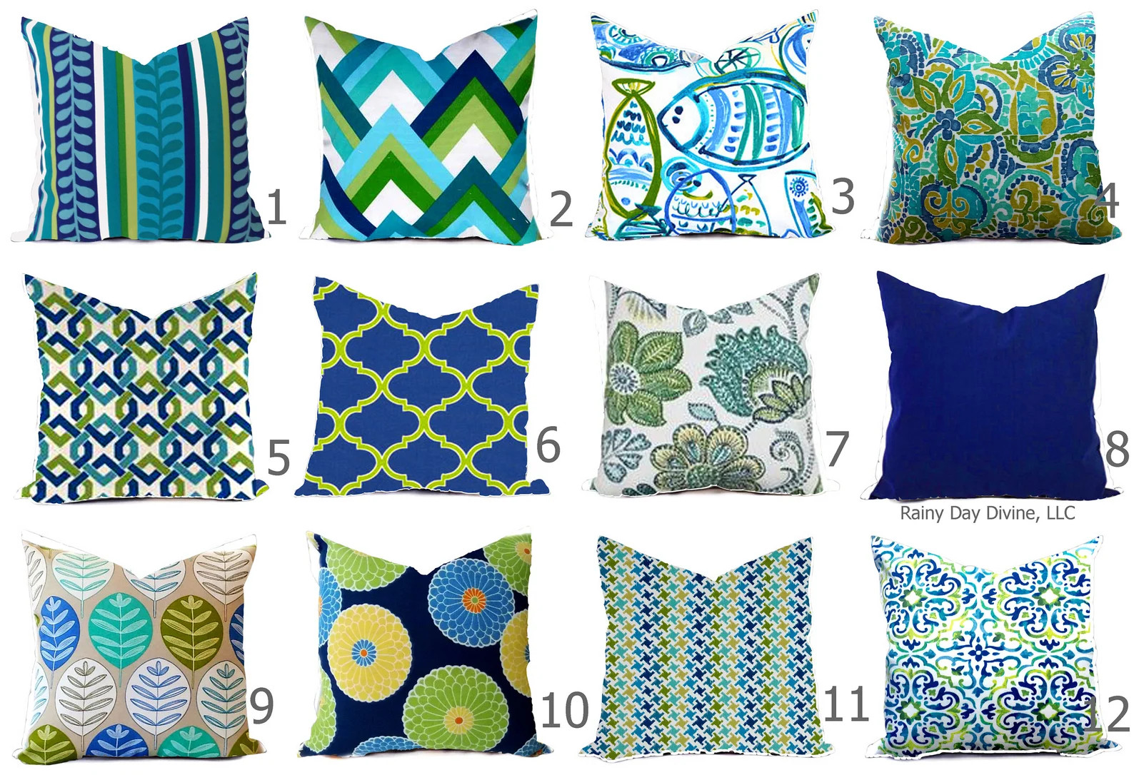 Outdoor Pillows or Indoor Pillow Covers Custom 18x18 20x20 | Etsy | Etsy (US)