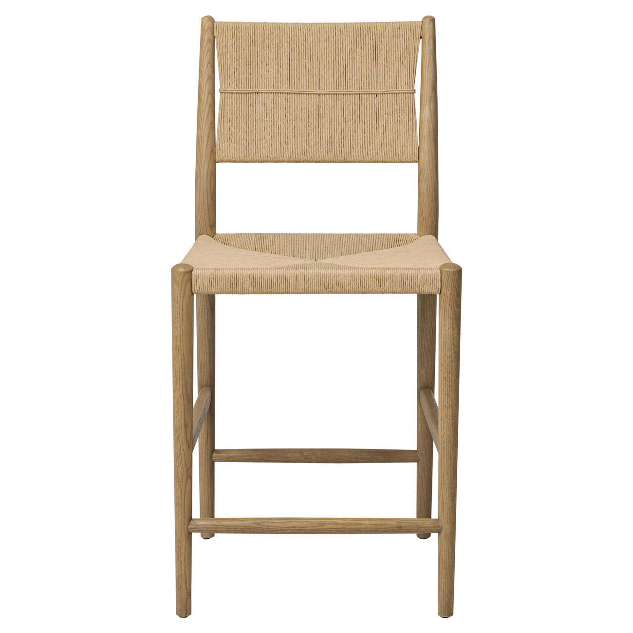 Dara Natural Paper Cord Counter Stool | Kathy Kuo Home