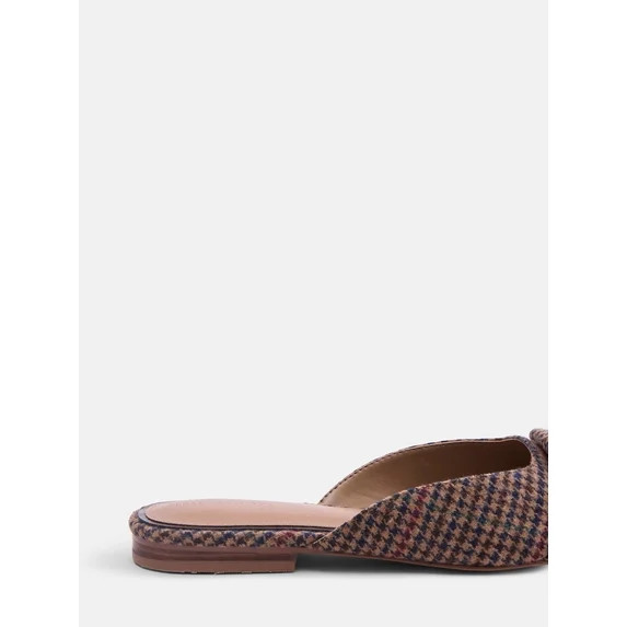 Free Assembly Women's Plaid Buckle Mules | Walmart (US)