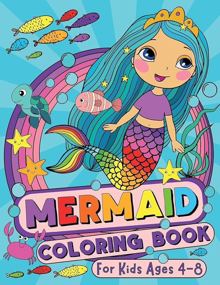 Mermaid Coloring Book: For Kids Ages 4-8 (US Edition) (Silly Bear Coloring Books) | Amazon (US)