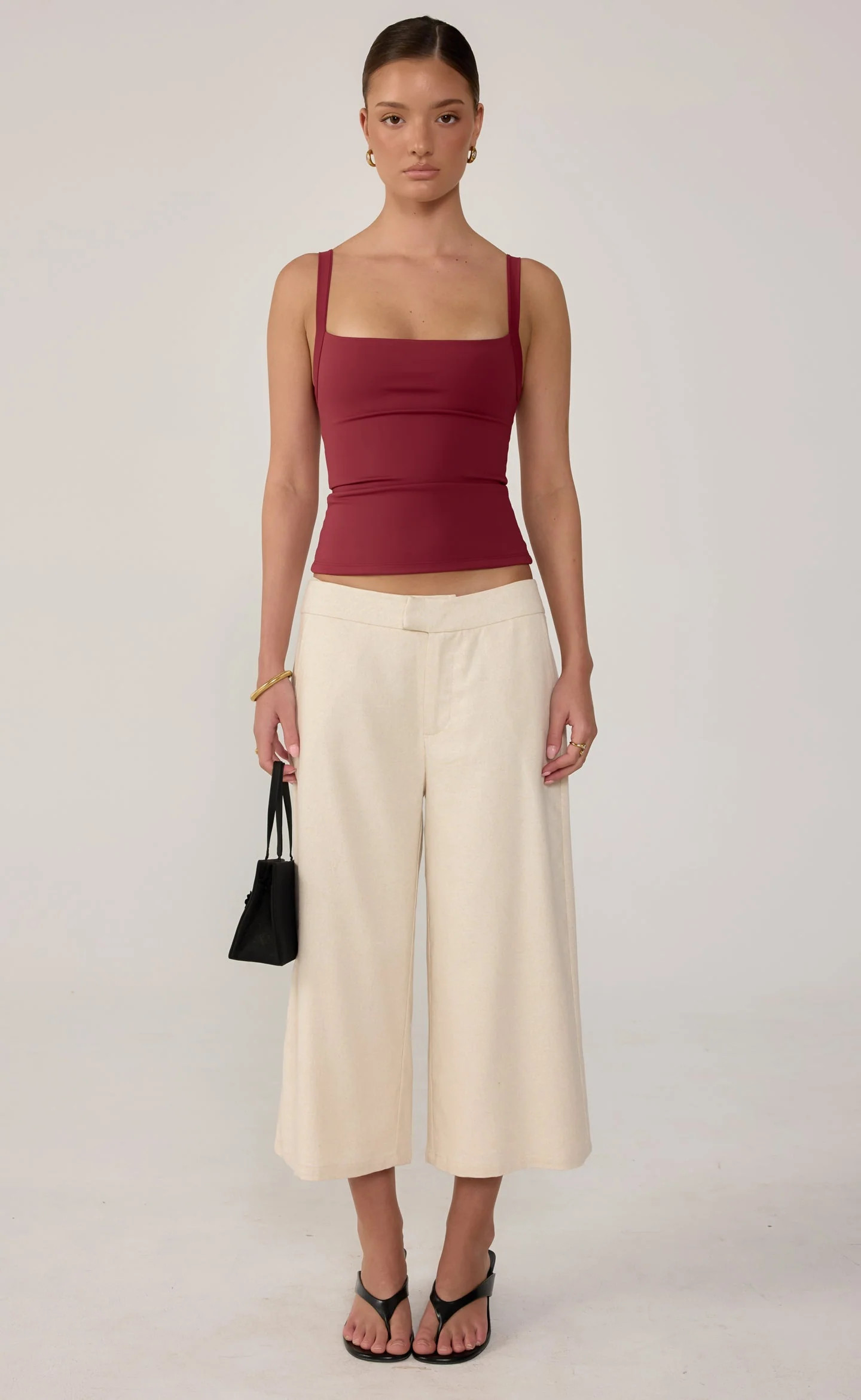 Katia Midi Pants (Oat) | Charcoal Clothing US