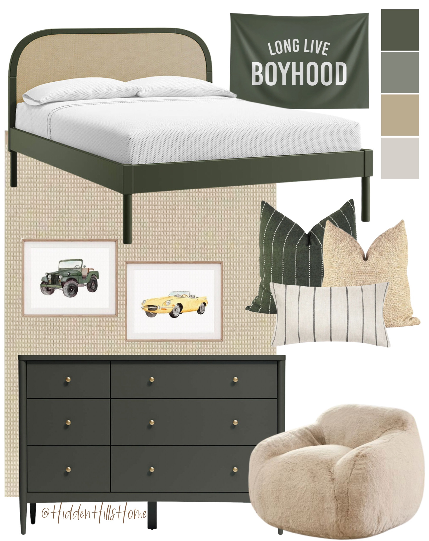 Boys bedroom, toddler boys room decor, boys room decor mood board, green and beige boys bedroom ideas #boysbedroom

#LTKsalealert #LTKkids #LTKhome