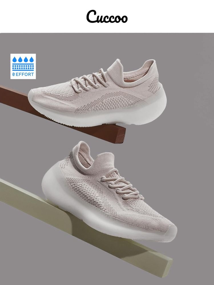 Cuccoo Minimalist Lace Up Front Running Shoes | SHEIN