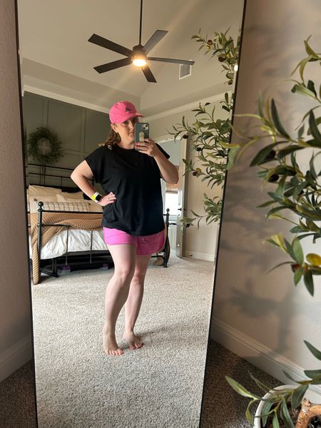 My summer wardrobe will undoubtedly be these $7 athletic shorts from Walmart, paired with a bralette and extended shoulder tees from Target! 

If between sizes, I would size down in tee and shorts otherwise TTS. 

Summer outfits
OOTD
Midsize Mom
Summer style 
Summer lounge
Athleisure

#LTKActive #LTKFindsUnder50 #LTKFitness