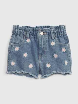 babyGap Paperbag Mom Jean Shorts with Washwell | Gap Factory
