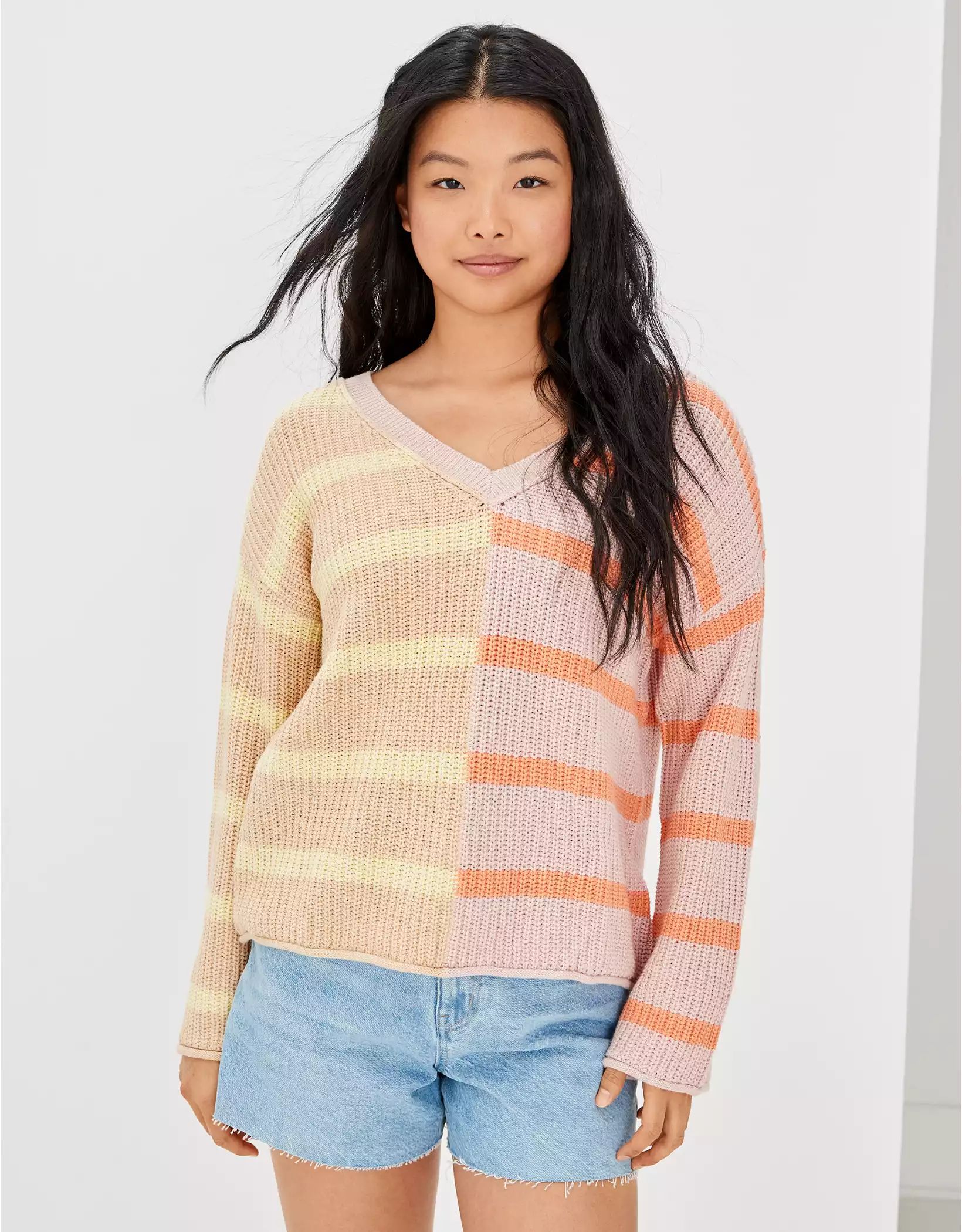 AE Slouchy V-Neck Sweater | American Eagle Outfitters (US & CA)