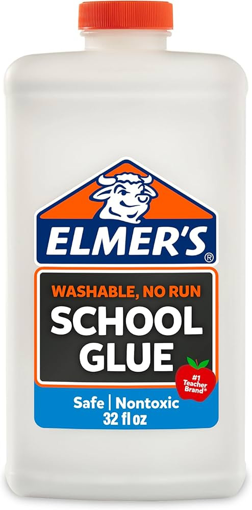 Elmer's Liquid School Glue, White, Washable, 32 Ounces - Great for Making Slime, Arts & Crafts, B... | Amazon (US)