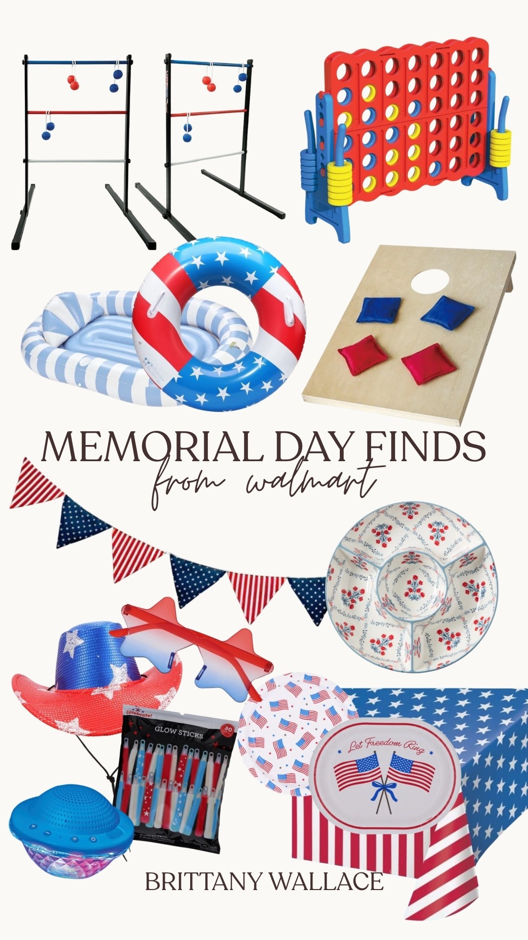 Walmart Memorial Day party finds! 🇺🇸
pool day, pool party, hosting must haves, holiday hosting, summer, pool floats, cornhole, outdoor games, patriotic decor

#LTKSaleAlert #LTKSwim #LTKSeasonal