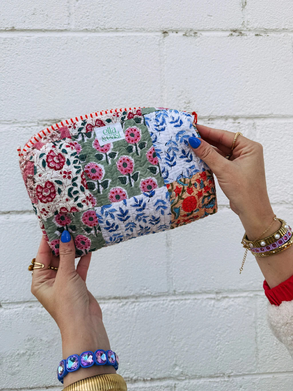 ETTA OG | patchwork makeup bag - orange | Etta+East