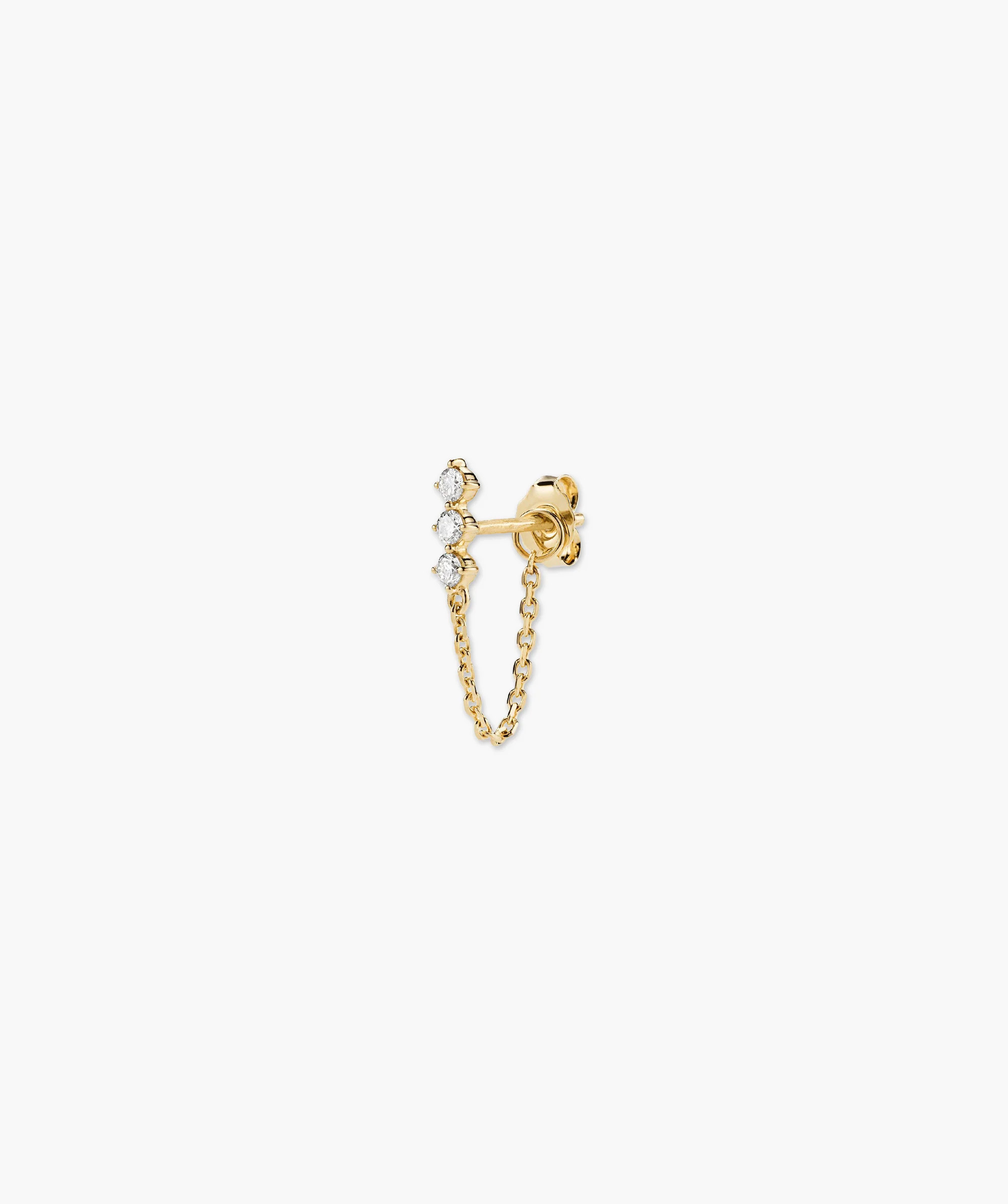 Single Trio Chain Stud | Mejuri | Mejuri Fine Crew