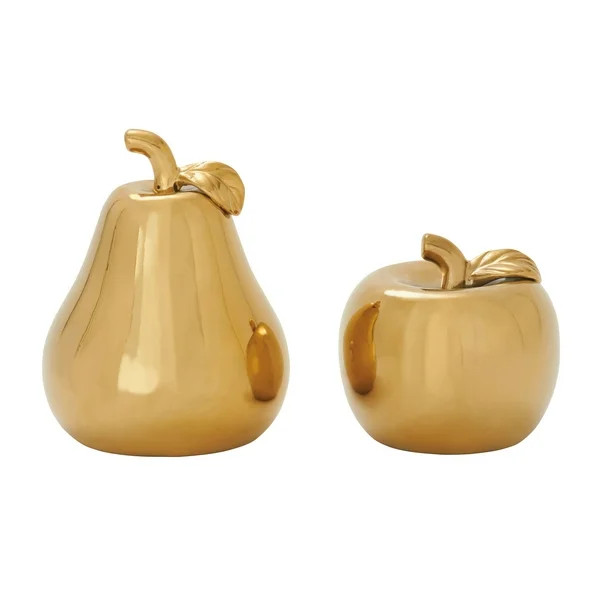 DecMode Dolomite Glam Sculpture, Gold, 2 - Pieces - Walmart.com | Walmart (US)