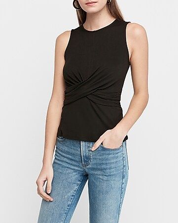 Drape Twist Front Tank | Express