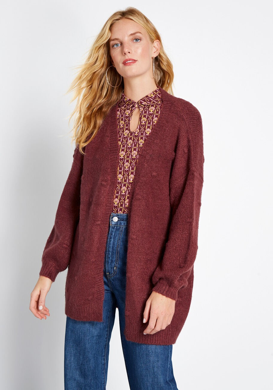 Textured Tendency Long Cardigan | Modcloth