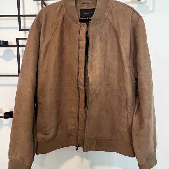 Banana Republic Vegan Suede Bomber (L) | Poshmark