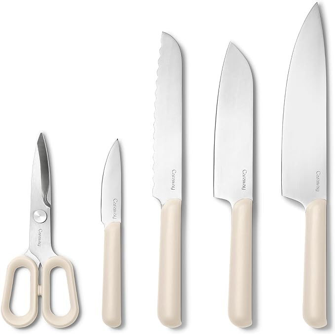 Caraway 5 Piece Knife Set - Premium German Steel Blade Kitchen Knives - Ergonomic Handles - No Mi... | Amazon (US)